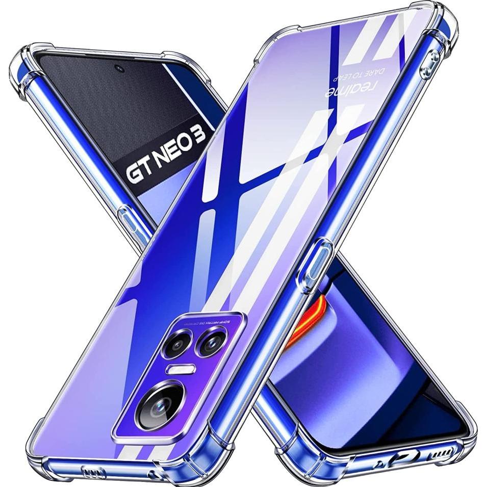 Screenguard Realme GT Neo 3 Hülle Crystal Soft Airbag Bumper (Realme GT Neo 3), Smartphone Hülle, Transparent