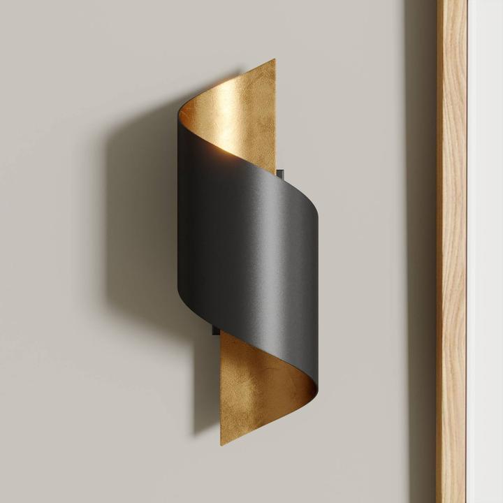 Produktbild Lindby Metall-Wandleuchte Desirio, schwarz-gold (330 lm, G9)