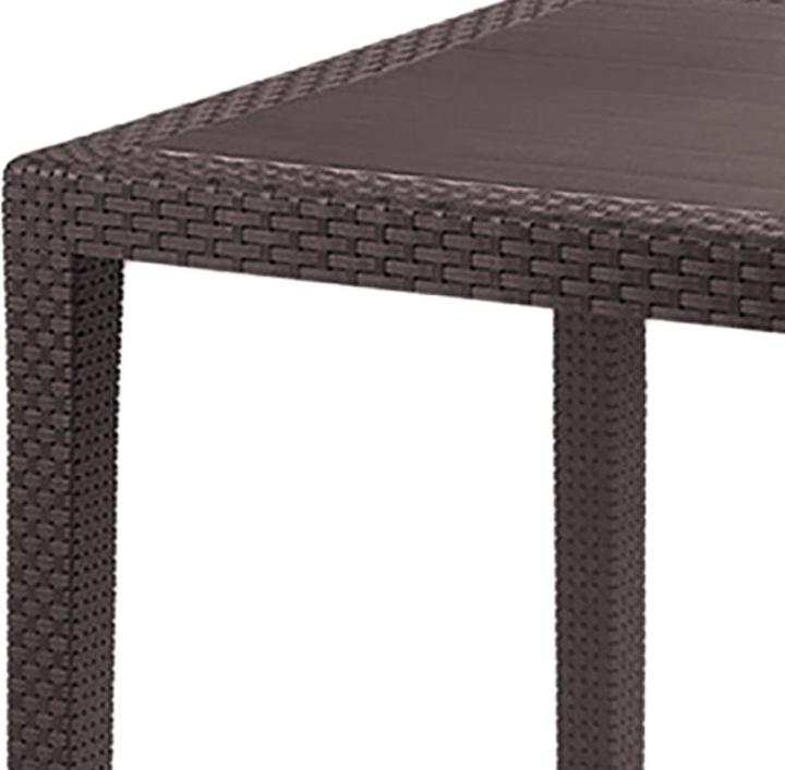 Produktbild Mojawo Gartentisch King Eckig Mokka 79x79x72cm Rattan-Optik (79 cm)