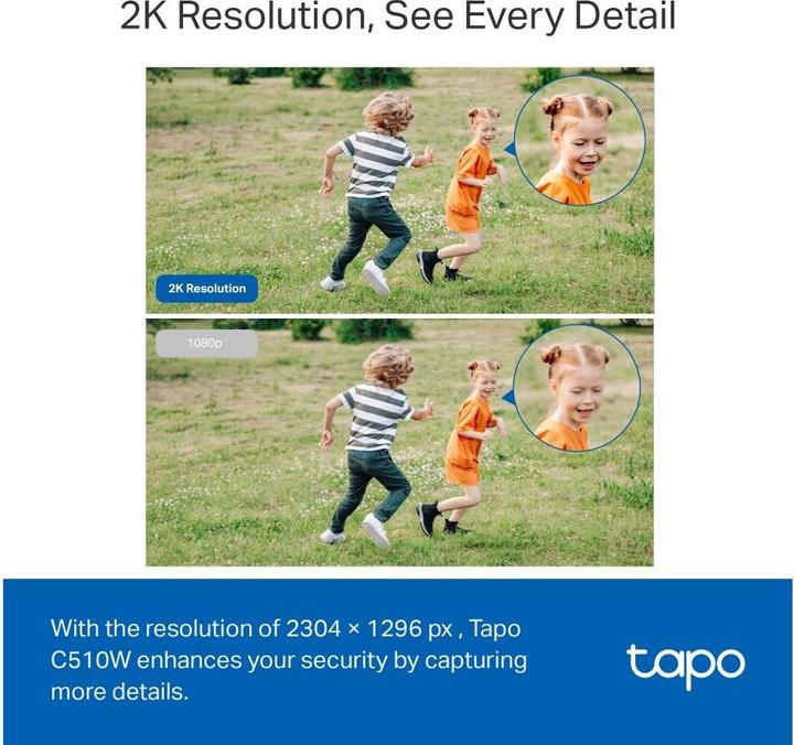 Immagine prodotto TP-Link Tapo C510W Telecamera da esterno a 360° da 3MP MicroSD (2304 x 1296 Pixels)