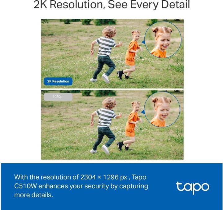 Actual product image TP-Link Tapo C510W 3MP 360° outdoor camera MicroSD (2304 x 1296 Pixels)
