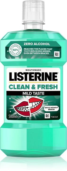 Actual product image Listerine Clean & Fresh Mild Taste Mouthwash (500 ml, Mouthwash)