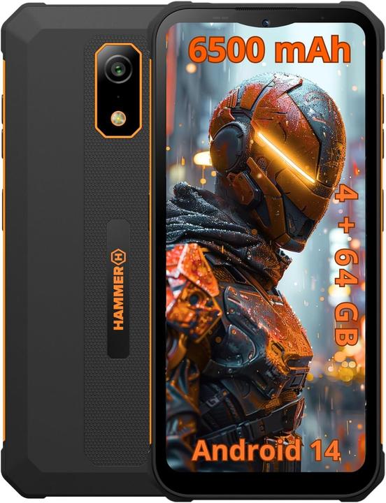Produktbild Myphone Smartphone Iron Va Wasserdicht stossfest etange (64 GB, Orange, Schwarz, 6.56", Dual SIM)