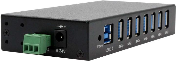 Actual product image Exsys Industrial USB 3.2 Gen 1 Hub 7-Port (USB-B, 7 ports)