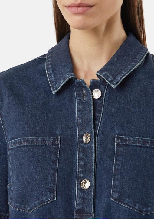 Image du produit Comma Kleid Elastisches Denim-Kleid mit seitlichen Eingrifftaschen (34)