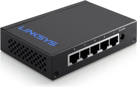 Actual product image Linksys Unmanaged Gigabit Switch 5-Port (5 Ports)