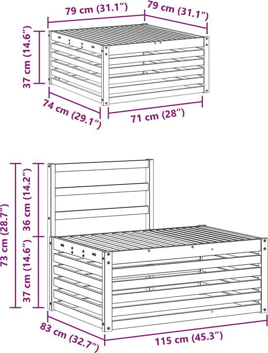 Produktbild vidaXL Outdoor-Sofa