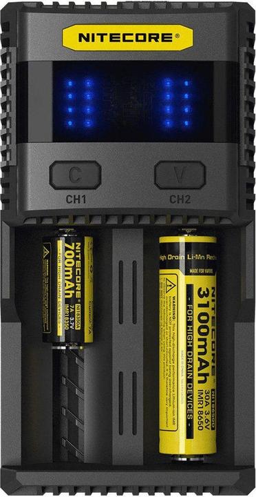 Actual product image Nitecore SC2 Quick charger 3A (1 pcs., 14500, 16340, 18650, AA, AAA, AAAA, Battery + charger)