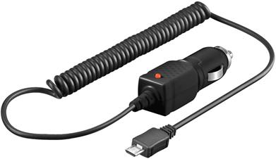 Goobay CarCharger 12V-24V, 1.0A, 1.5m (polybag with euro hole)