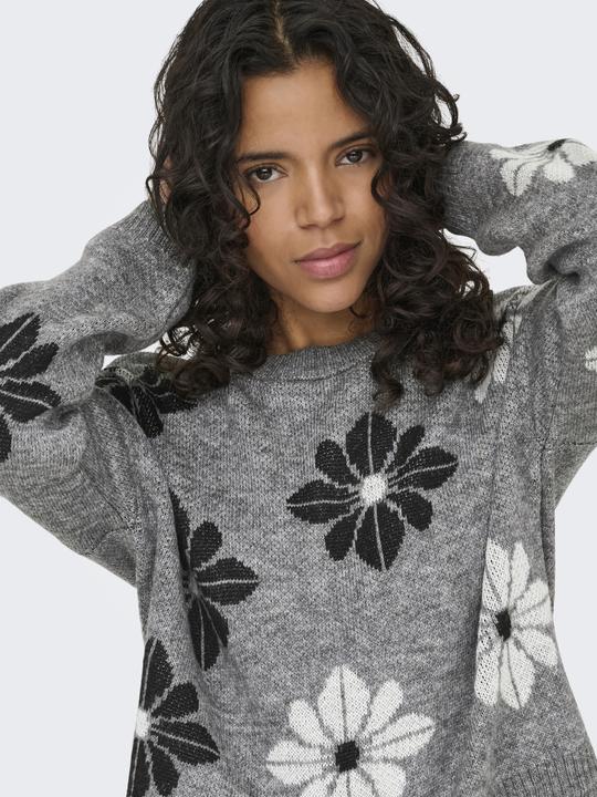 Produktbild Only Onlfreesia Ls Flower O-Neck Rp Knt (M)