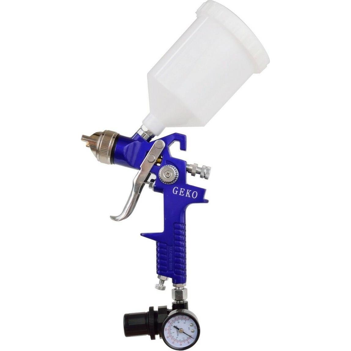 GEKO, Farbsprühsystem, HVLP-Spritzpistole 1,4 mm max. 4bar + Reduzierung mit -Manometer