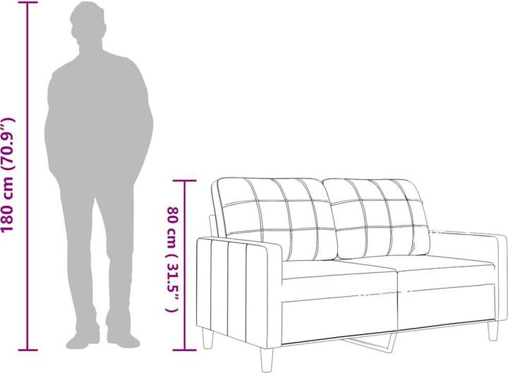 Produktbild vidaXL 2-Sitzer-Sofa (2-Sitzer)