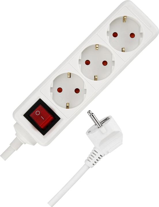 Actual product image REV Table socket outlet 3-fold 1.4 m with switch (3x, CEE 7/3, 1.40 m)