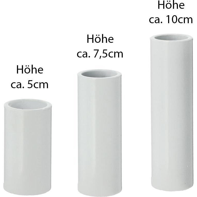 Thumbnail - Novaliv, Kerzenständer, 4x Kerzenständer magnetisch 2,8x5cm WEISS mit LED-Kerzen Premium Echtwachs Tafelkerze