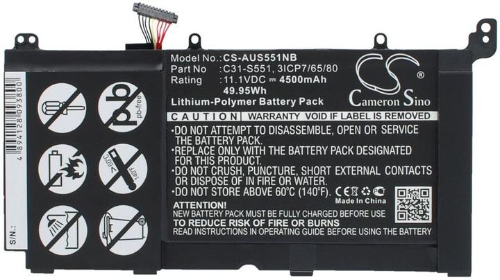 Immagine prodotto NoName Batteria per Asus VivoBook S551L ecc.