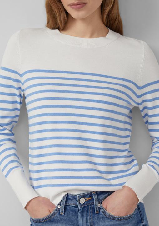 Produktbild s.Oliver Strickpullover Gestreifter Pullover aus Viskosemix (36)