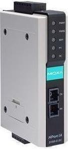 Actual product image Moxa NPORT IA-5150-S-SC - 1-port RS-232422485 device server with 1 100BaseF(X) single-mode glass fibre.