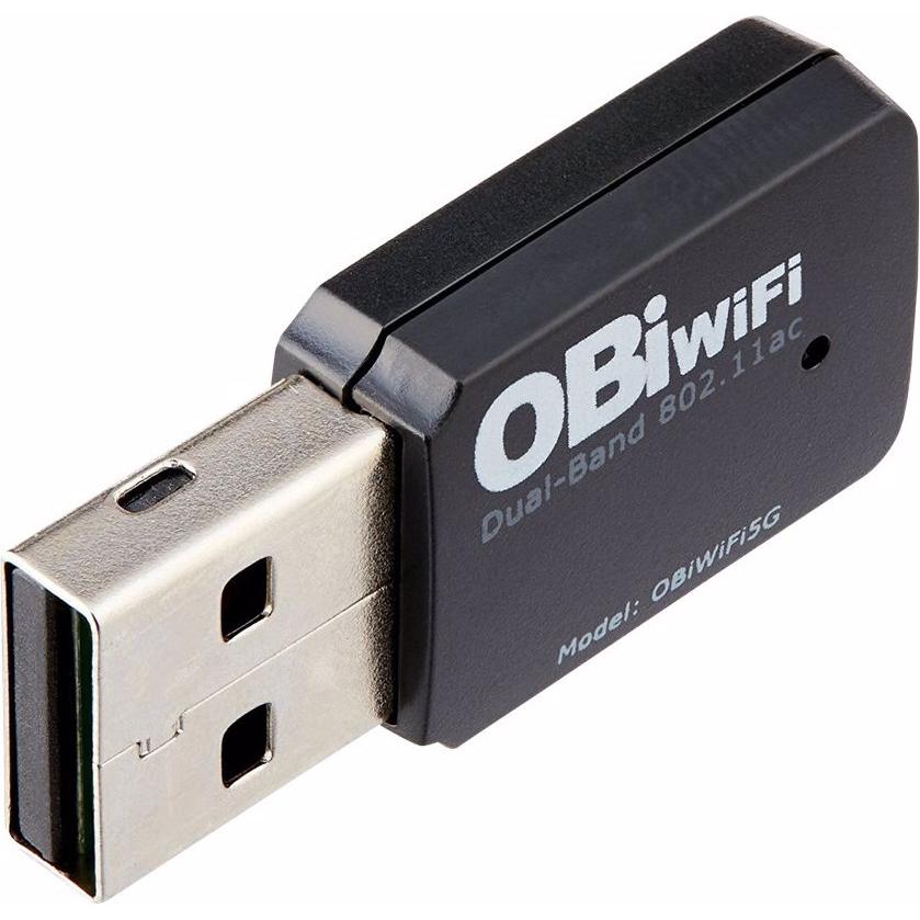 Poly OBiWiFi5G - Netzwerkadapter - USB - 802.11ac (USB), Netzwerkadapter, Silber, Schwarz