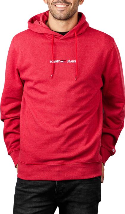 Produktbild Tommy Hilfiger Tommy Jeans Straight Logo Hoodie deep crimson (XXL)