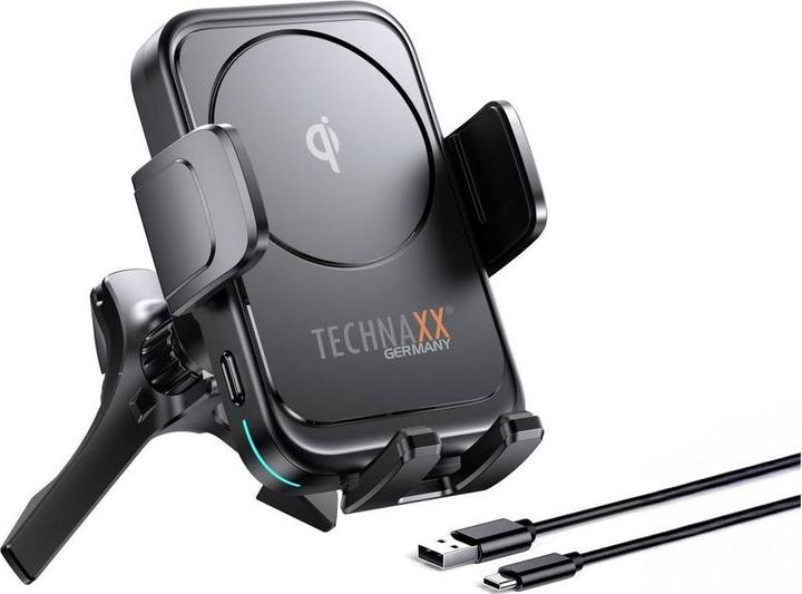 Produktbild Technaxx Kfz-Smartphone-Halterung, Qi-kompatibel, 15 Watt