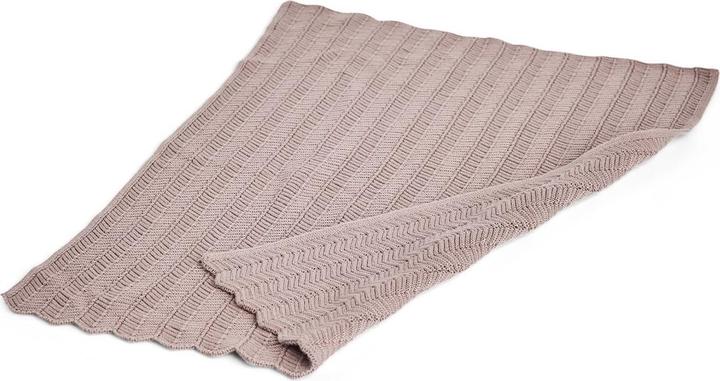 Smallstuff - Doll blanket, fishbone knit, powder - (40017-23)