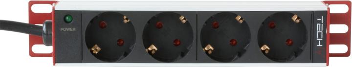 Produktbild Techly I-CASE M10-4ITY Rack Zubehör Stromverteiler (4x, CEE 7/3, 1.80 m)