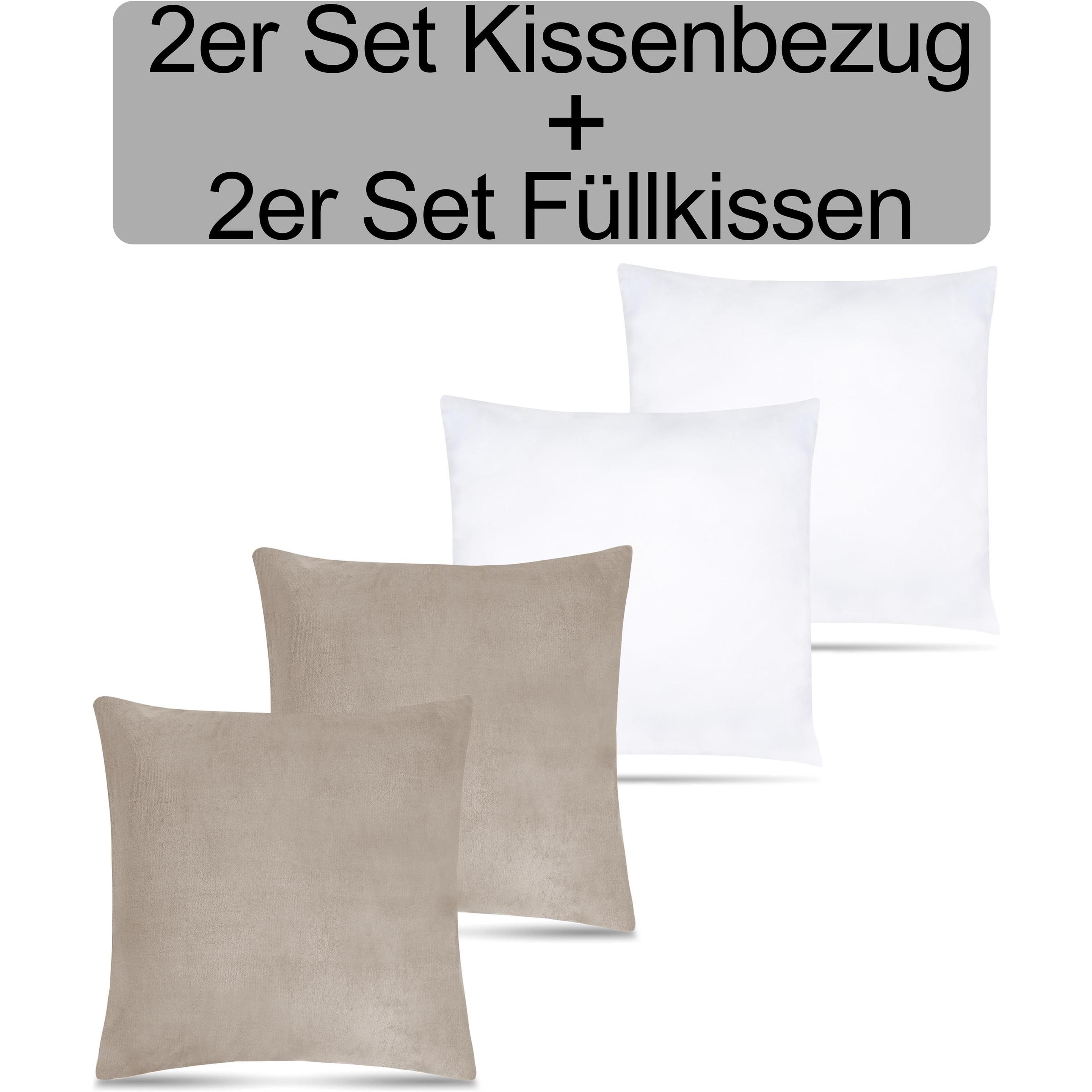 Thumbnail - Aspero, Dekokissen, 2er Set Kissenbezüge inkl. Füllung Tamara (45 x 45 cm)