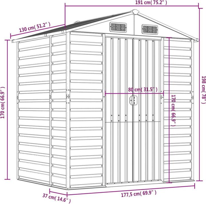 Produktbild vidaXL Gartenhaus