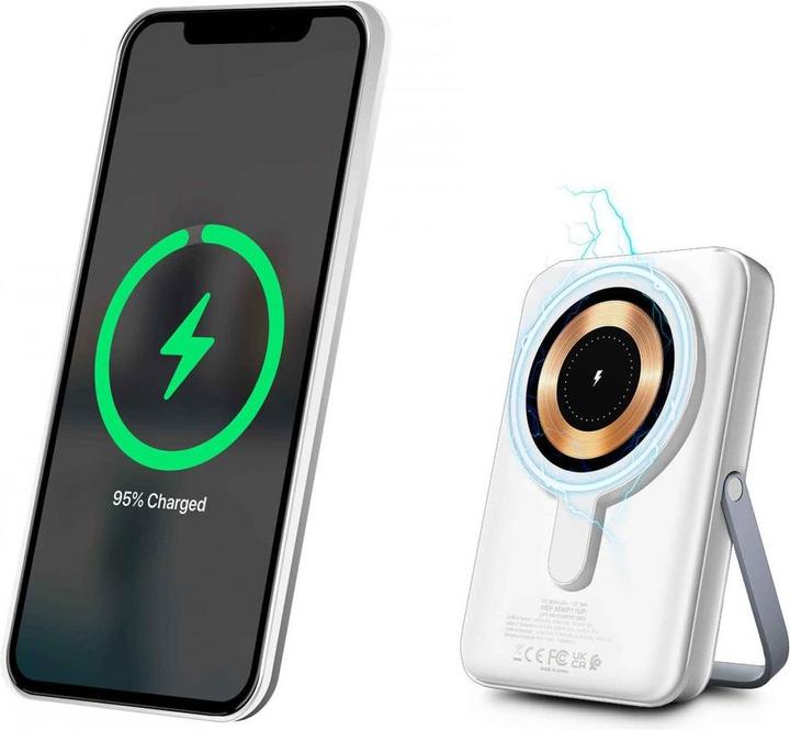 Productafbeelding Urban Factory WIFI MAGNEE POWERBANK 10.000MAH WIT (10000 mAh)