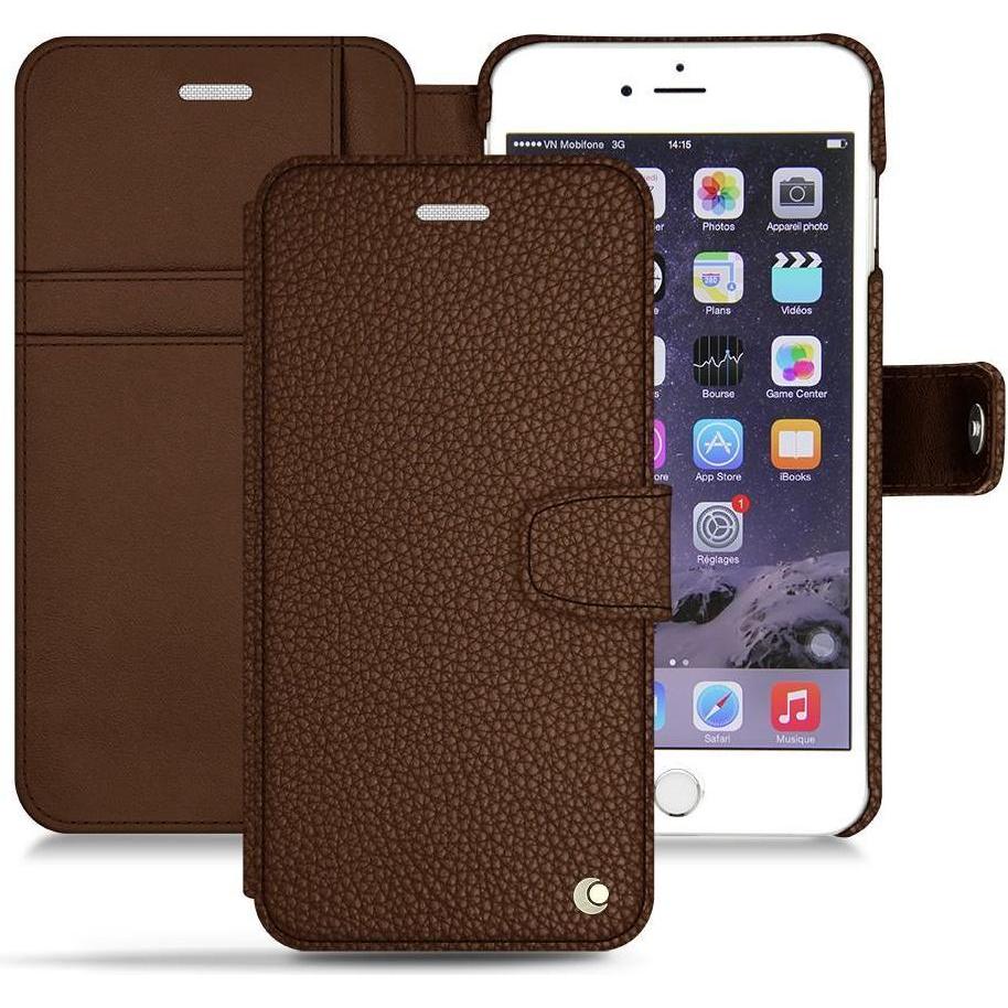 Noreve Lederschutzhülle Wallet (Apple iPhone 6s), Smartphone Hülle, Braun