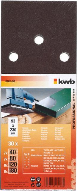 Actual product image kwb Kraftixx Economy Pack Str.Gl.Type A (40, 80, 120, 180)