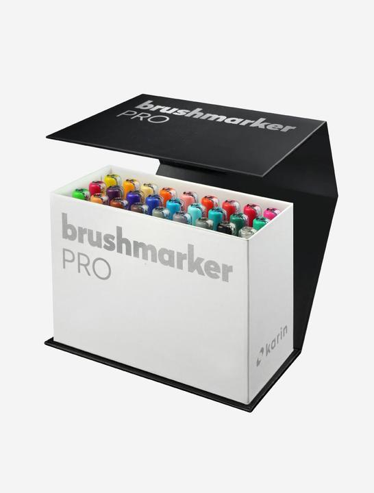 Produktbild Karin Brush Marker Pro Mini Box (M, Almond, Amber, Canary, Gold, Soft Peach, Magenta Red, Cerise, Orange red, Red, 27 x)