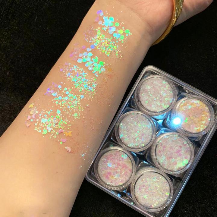 Produktbild Noya Holographisches Festival Gesichts- und Körper Glitzer Selbstklebende Glitter Gel Lidschatten