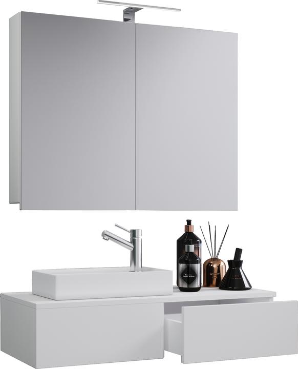 VCM 3-piece wash place washbasin Gudas mirror cabinet