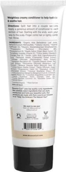 Actual product image Bounce Curl Super Smooth Cream Conditioner with Organic Aloe and Sunflower Oil 8oz 238ml