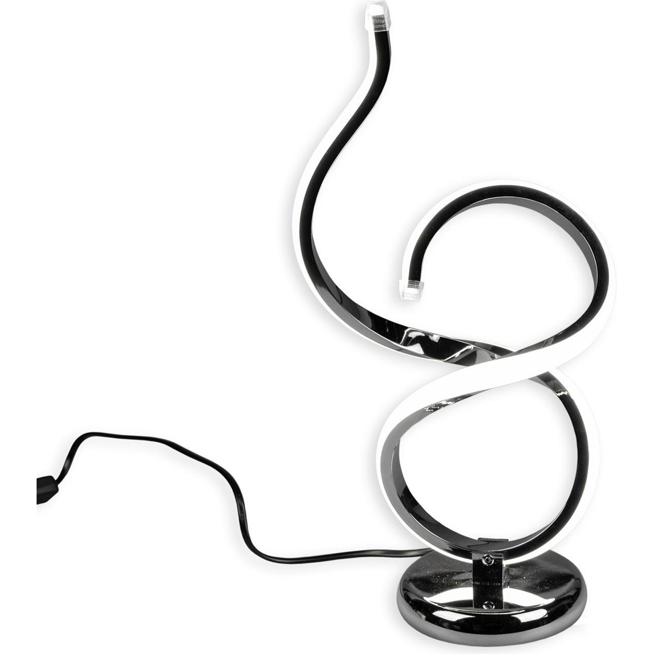 Formano, Tischlampe, LED Tischlampe 38 cm Spirale Silber
