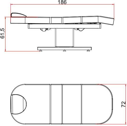 Produktbild Alpeda Lyre Basic Treatment Bed (3 Motors)(p.p.)