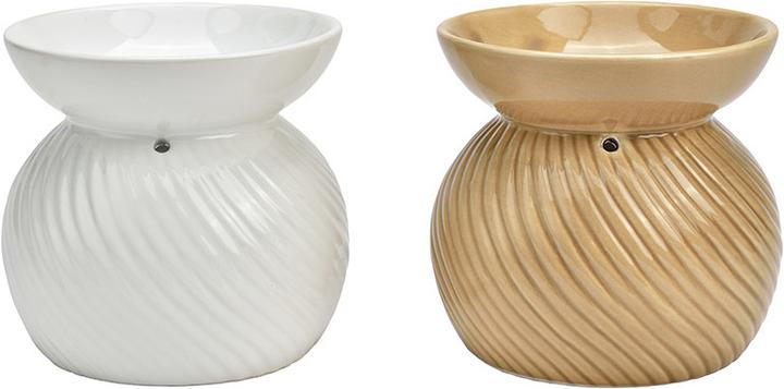 G. Wurm Diffuseur de parfum en céramique beige, blanc 2 fois, (L/H/P) 10x11x10cm