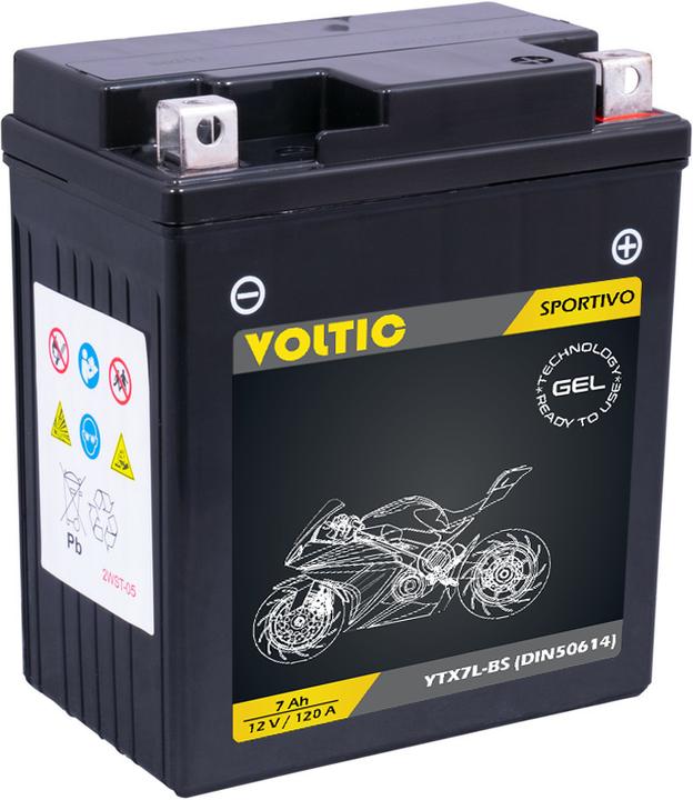 Image du produit Voltic Batterie de moto Sportivo GEL YTX7L-BS (DIN 50614) (12 V, 42 Ah)