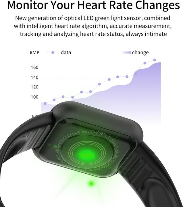 Produktbild PhoneLook Smart Watch FitPro Y68 Fitness Tracker Smart Watch inkl. Touchscreen + programme