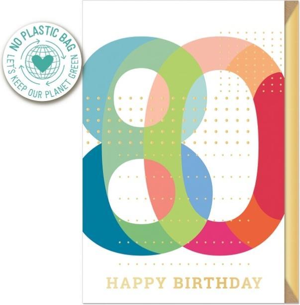 Actual product image Artebene Birthday card number birthday 80 (1 pcs.)