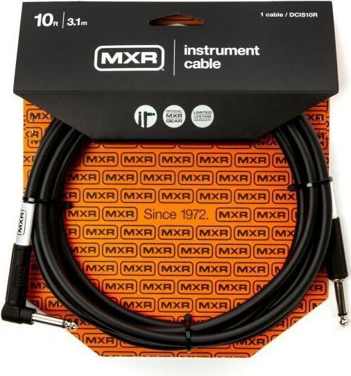 Actual product image Mxr Standard Instrument Cable with Right Angle Connector, 3m, Black (3 m)