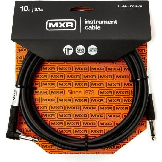 Mxr Standard-Instrumentenkabel mit rechtwinkligem Stecker, 3 m, schwarz (3 m), Audio Kabel