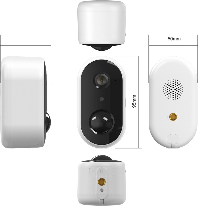 Productafbeelding Laxihub W1 Draadloze Wi-Fi 1080P Camera met oplaadbare batterij (1920 x 1080 Pixels)