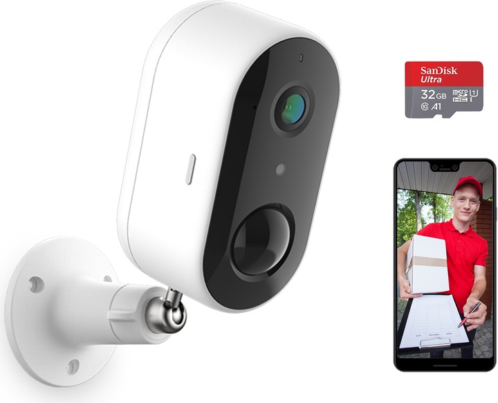 Productafbeelding Laxihub W1 Draadloze Wi-Fi 1080P Camera met oplaadbare batterij (1920 x 1080 Pixels)