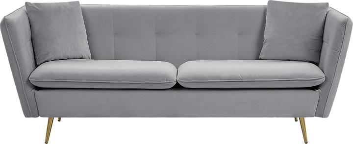 Produktbild Beliani 3-Sitzer Sofa Samtstoff grau FREDERICA (3-Sitzer)