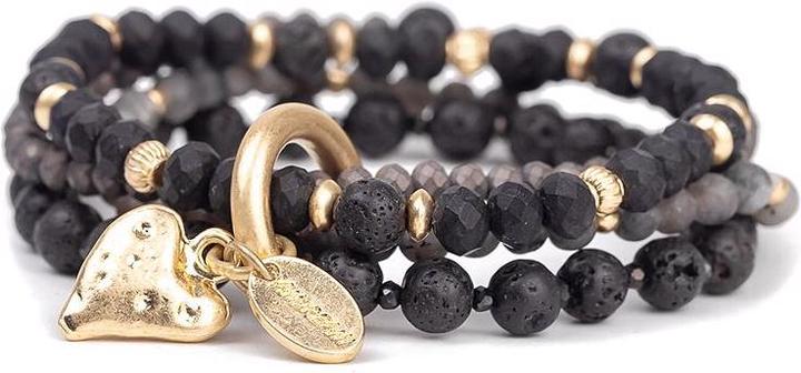 Produktbild Andreani Armband mit echten Steinen, Lava (Lavastein, Metall)