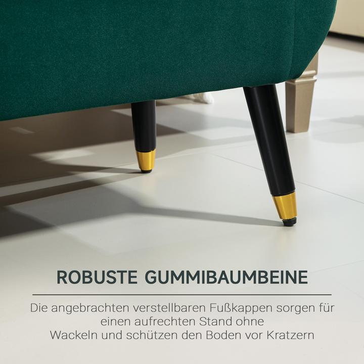 Image du produit Homcom Sitzbank Polyester, Schaumstoff Grün (42 cm)