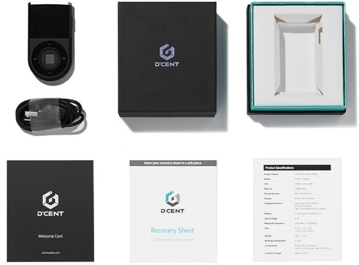 Produktbild D'cent Hardware Wallet Kryptowährung (Bitcoin, Ethereum Classic, Bitcoin Cash, Bitcoin Gold, Litecoin, Dash)