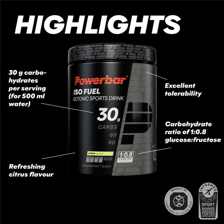 Actual product image Powerbar BlackLine Iso Fuel Isotonic Sports Drink (Lemon, 1 x)